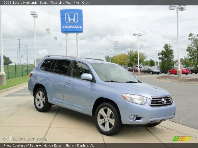 Wave Line Pearl / Ash Gray 2008 Toyota Highlander Sport