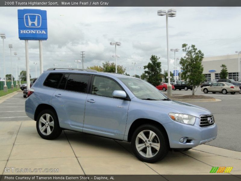 Wave Line Pearl / Ash Gray 2008 Toyota Highlander Sport