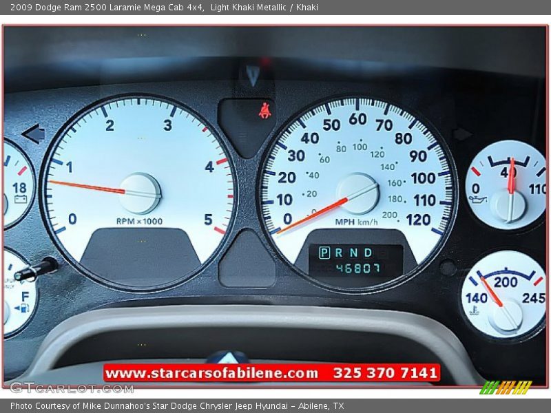Light Khaki Metallic / Khaki 2009 Dodge Ram 2500 Laramie Mega Cab 4x4