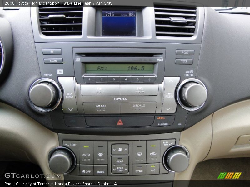 Wave Line Pearl / Ash Gray 2008 Toyota Highlander Sport