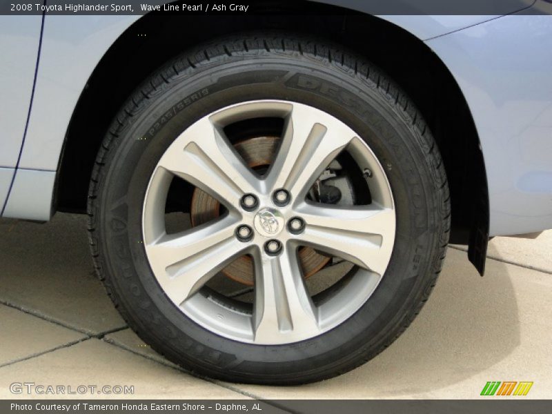 Wave Line Pearl / Ash Gray 2008 Toyota Highlander Sport