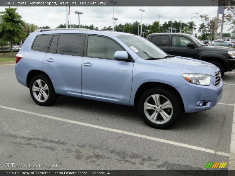 Wave Line Pearl / Ash Gray 2008 Toyota Highlander Sport
