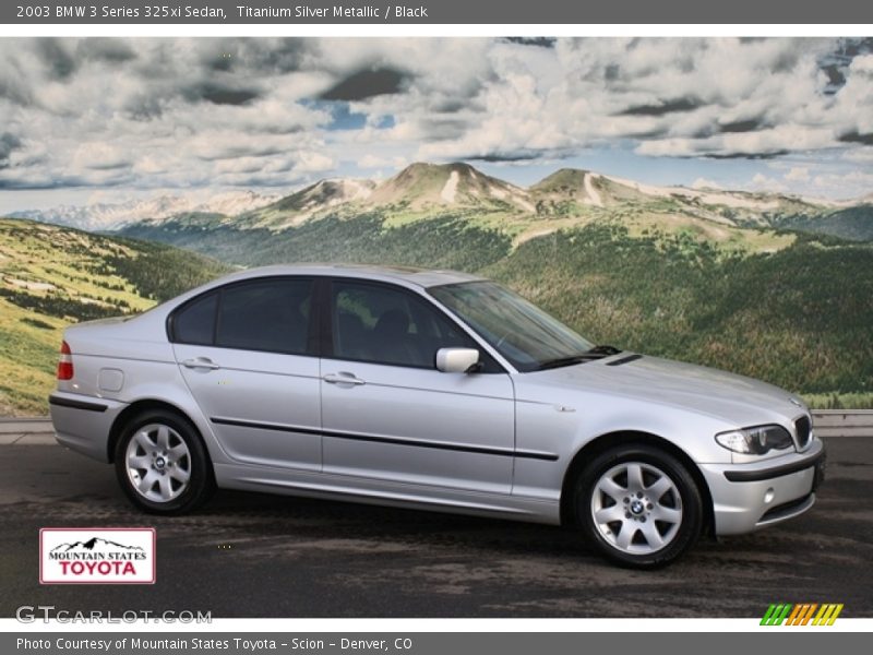 Titanium Silver Metallic / Black 2003 BMW 3 Series 325xi Sedan