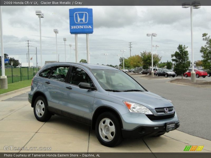 Glacier Blue Metallic / Gray 2009 Honda CR-V LX