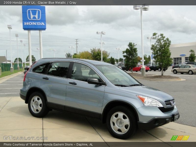 Glacier Blue Metallic / Gray 2009 Honda CR-V LX