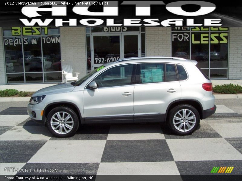 Reflex Silver Metallic / Beige 2012 Volkswagen Tiguan SEL