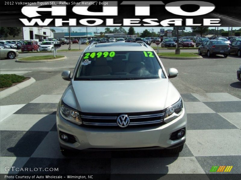 Reflex Silver Metallic / Beige 2012 Volkswagen Tiguan SEL