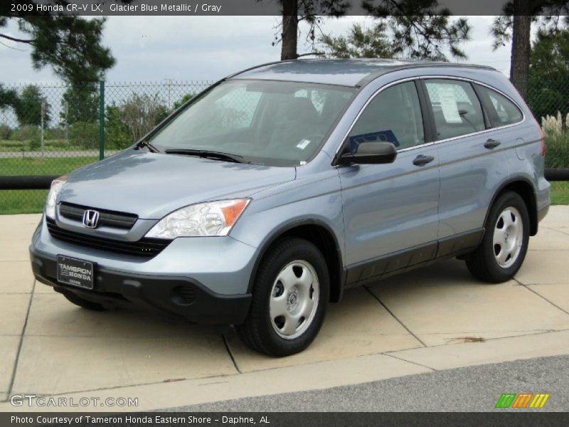Glacier Blue Metallic / Gray 2009 Honda CR-V LX