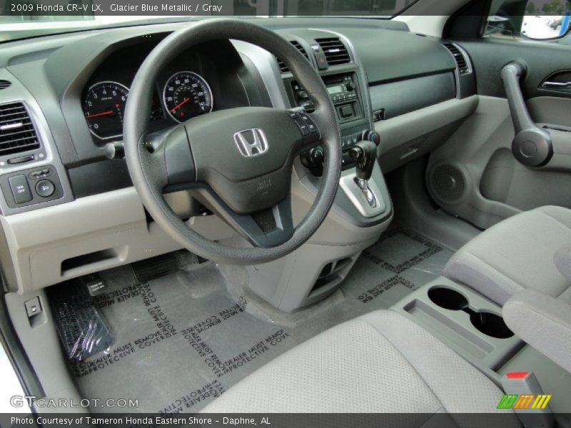 Glacier Blue Metallic / Gray 2009 Honda CR-V LX