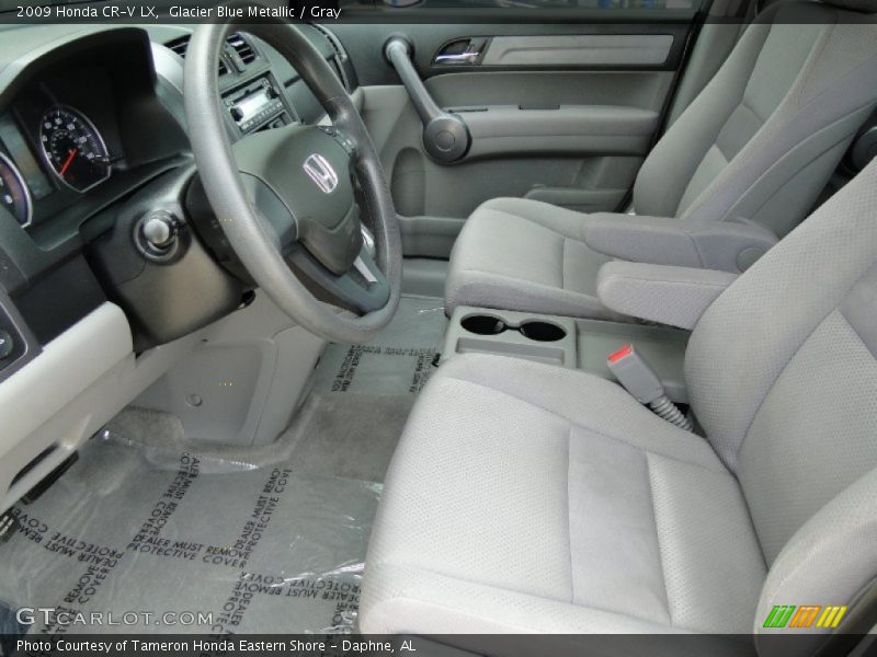 Glacier Blue Metallic / Gray 2009 Honda CR-V LX