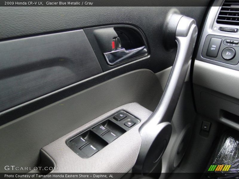 Glacier Blue Metallic / Gray 2009 Honda CR-V LX