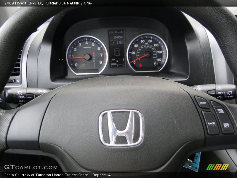 Glacier Blue Metallic / Gray 2009 Honda CR-V LX