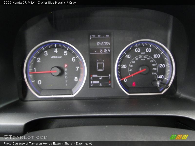 Glacier Blue Metallic / Gray 2009 Honda CR-V LX