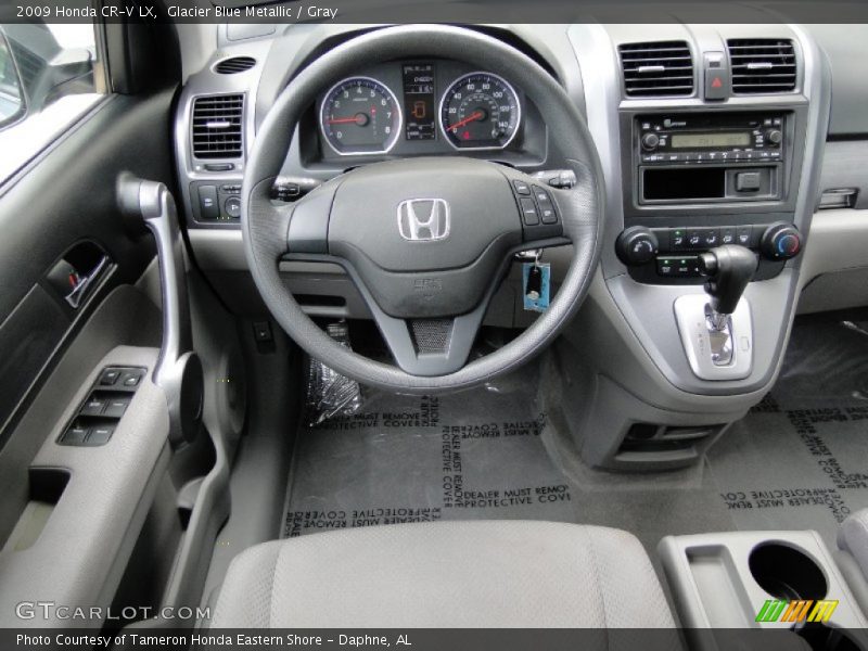 Glacier Blue Metallic / Gray 2009 Honda CR-V LX