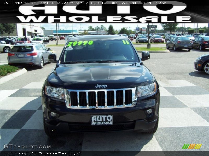 Brilliant Black Crystal Pearl / Black/Dark Olive 2011 Jeep Grand Cherokee Laredo X 70th Anniversary 4x4