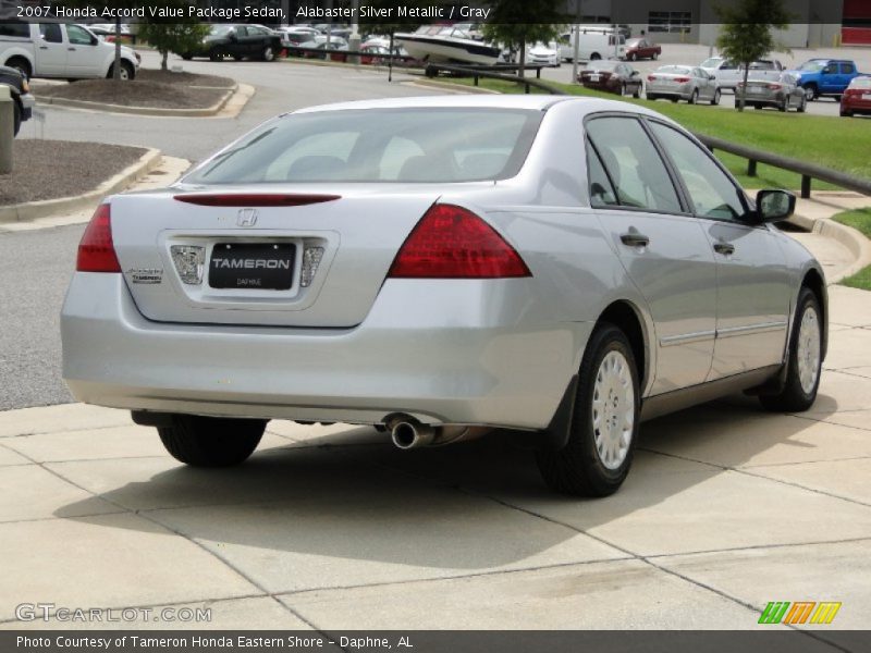 Alabaster Silver Metallic / Gray 2007 Honda Accord Value Package Sedan