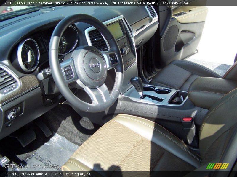 Brilliant Black Crystal Pearl / Black/Dark Olive 2011 Jeep Grand Cherokee Laredo X 70th Anniversary 4x4