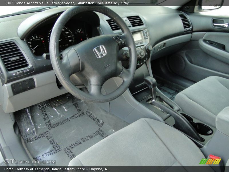 Alabaster Silver Metallic / Gray 2007 Honda Accord Value Package Sedan