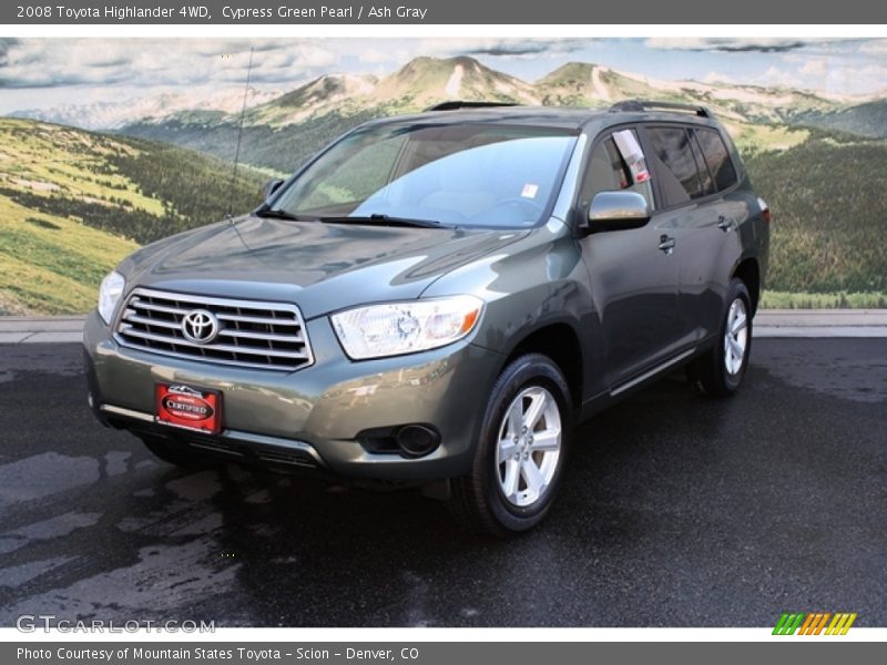 Cypress Green Pearl / Ash Gray 2008 Toyota Highlander 4WD