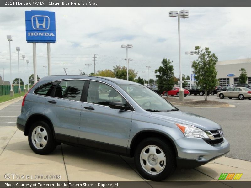 Glacier Blue Metallic / Gray 2011 Honda CR-V LX