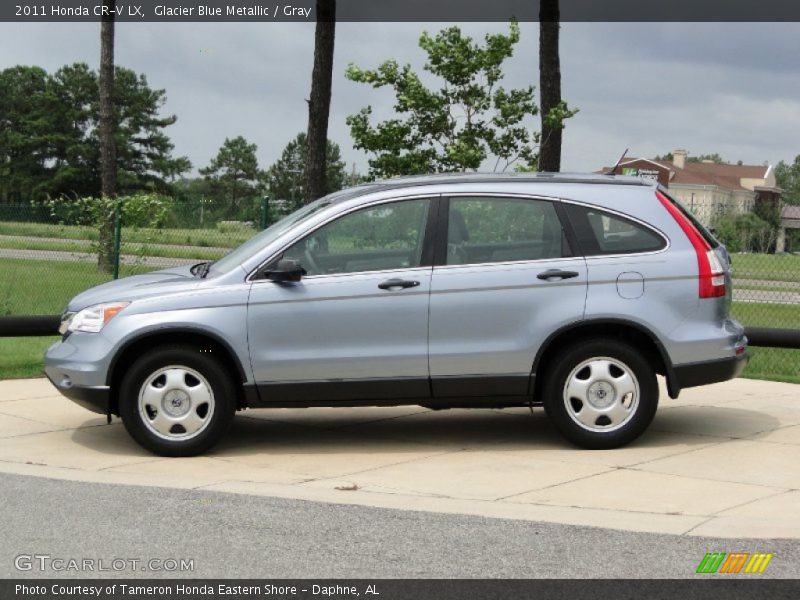 Glacier Blue Metallic / Gray 2011 Honda CR-V LX