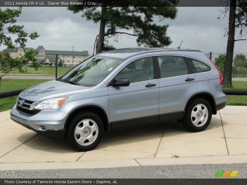 Glacier Blue Metallic / Gray 2011 Honda CR-V LX