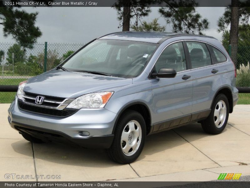 Glacier Blue Metallic / Gray 2011 Honda CR-V LX