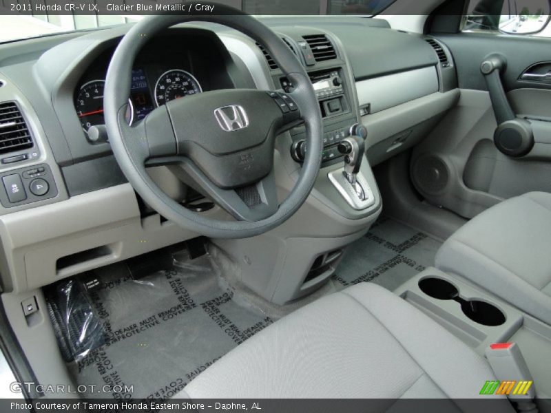 Glacier Blue Metallic / Gray 2011 Honda CR-V LX