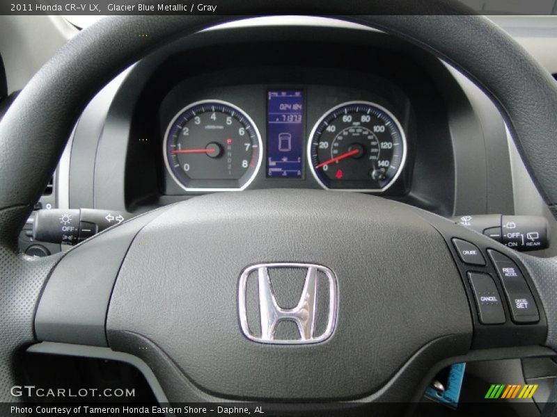Glacier Blue Metallic / Gray 2011 Honda CR-V LX