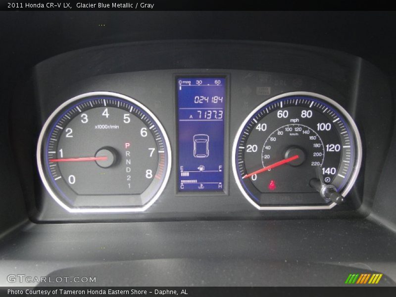 Glacier Blue Metallic / Gray 2011 Honda CR-V LX