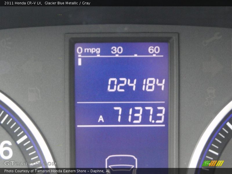 Glacier Blue Metallic / Gray 2011 Honda CR-V LX