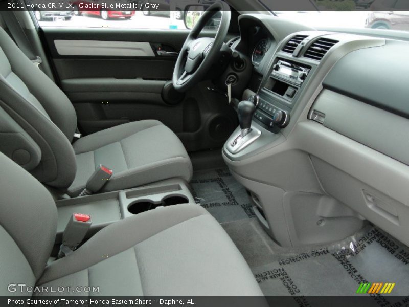 Glacier Blue Metallic / Gray 2011 Honda CR-V LX