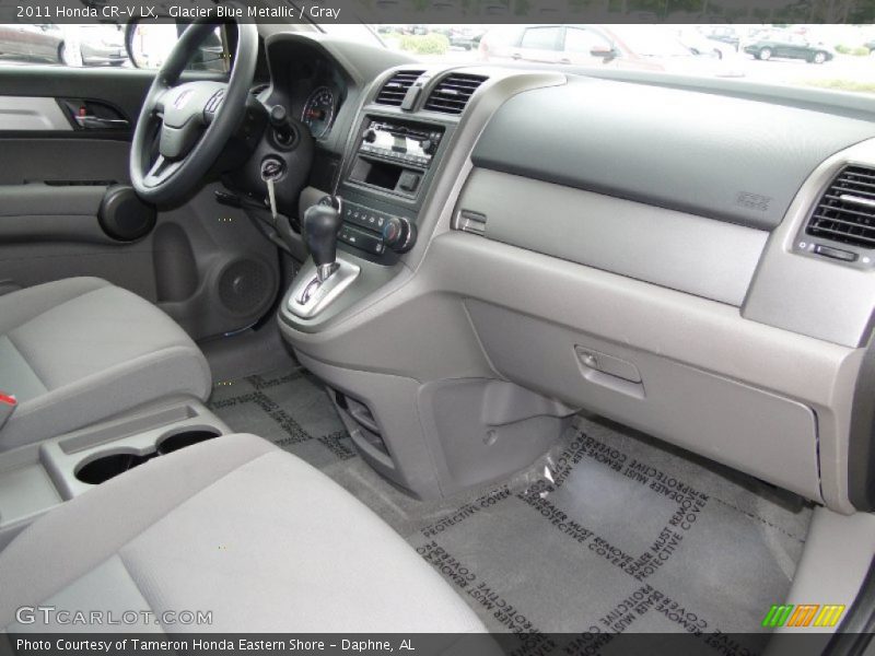 Glacier Blue Metallic / Gray 2011 Honda CR-V LX