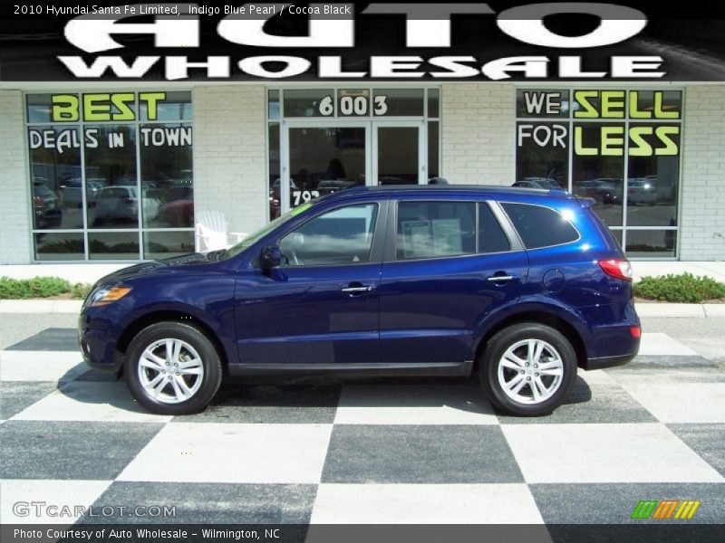 Indigo Blue Pearl / Cocoa Black 2010 Hyundai Santa Fe Limited