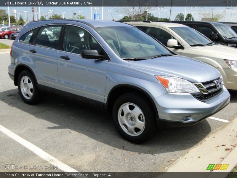 Glacier Blue Metallic / Gray 2011 Honda CR-V LX