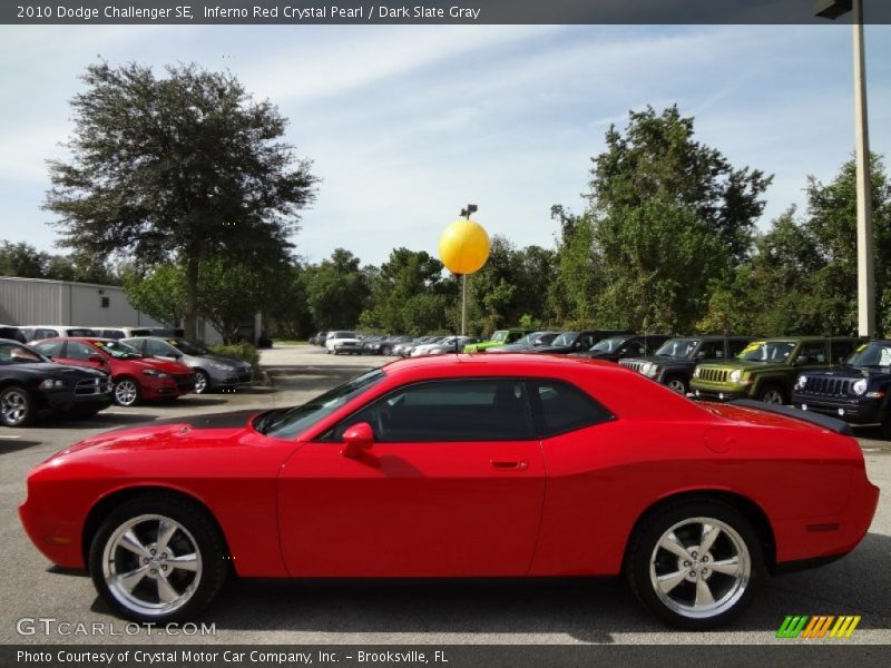 Inferno Red Crystal Pearl / Dark Slate Gray 2010 Dodge Challenger SE