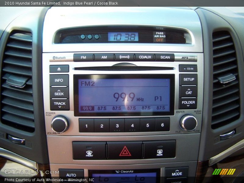 Indigo Blue Pearl / Cocoa Black 2010 Hyundai Santa Fe Limited