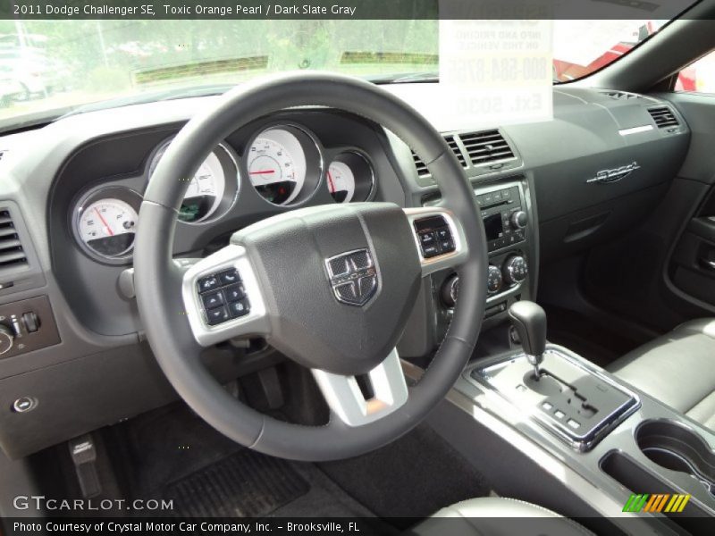 Toxic Orange Pearl / Dark Slate Gray 2011 Dodge Challenger SE