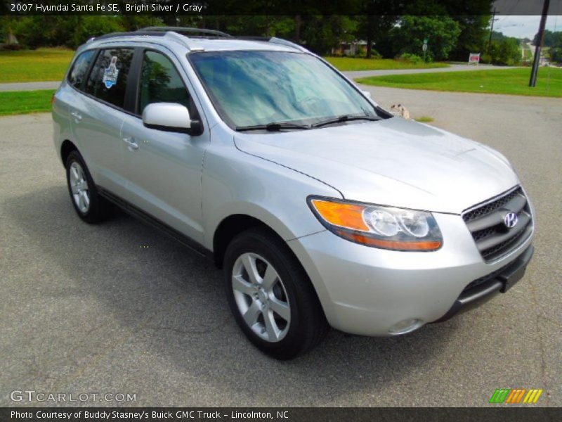 Bright Silver / Gray 2007 Hyundai Santa Fe SE