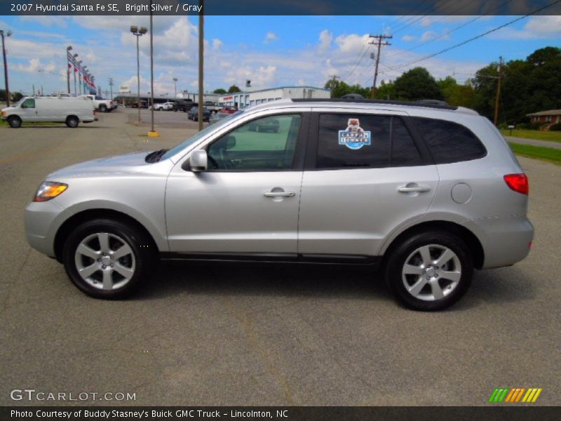 Bright Silver / Gray 2007 Hyundai Santa Fe SE