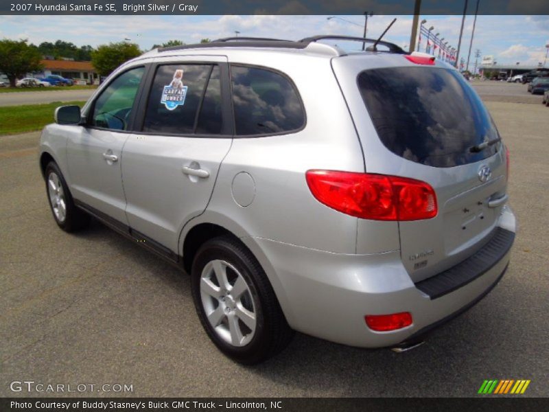 Bright Silver / Gray 2007 Hyundai Santa Fe SE