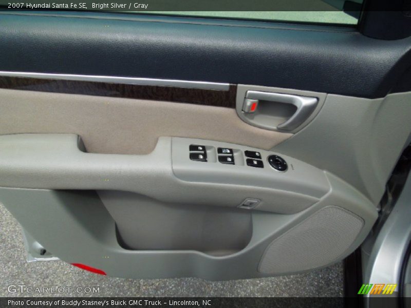 Bright Silver / Gray 2007 Hyundai Santa Fe SE