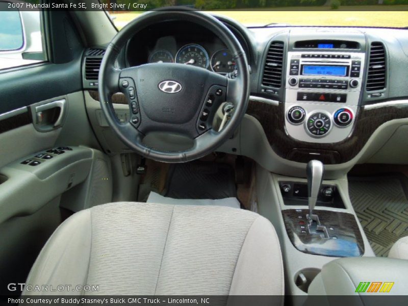 Bright Silver / Gray 2007 Hyundai Santa Fe SE