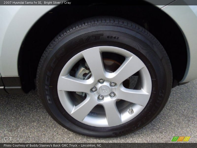 Bright Silver / Gray 2007 Hyundai Santa Fe SE