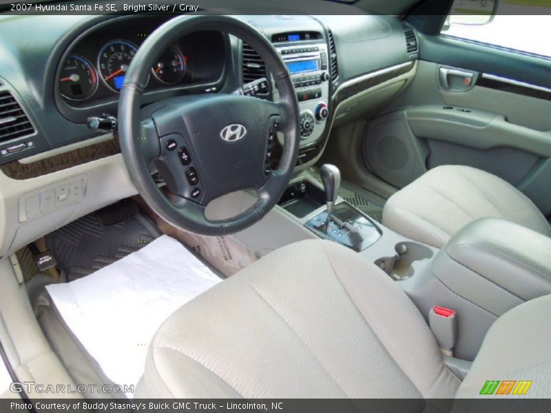 Bright Silver / Gray 2007 Hyundai Santa Fe SE