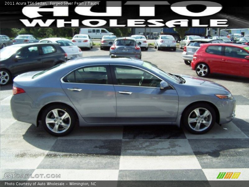 Forged Silver Pearl / Taupe 2011 Acura TSX Sedan