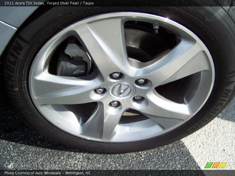 Forged Silver Pearl / Taupe 2011 Acura TSX Sedan