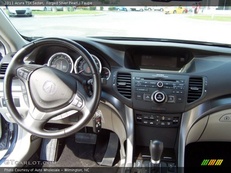 Forged Silver Pearl / Taupe 2011 Acura TSX Sedan