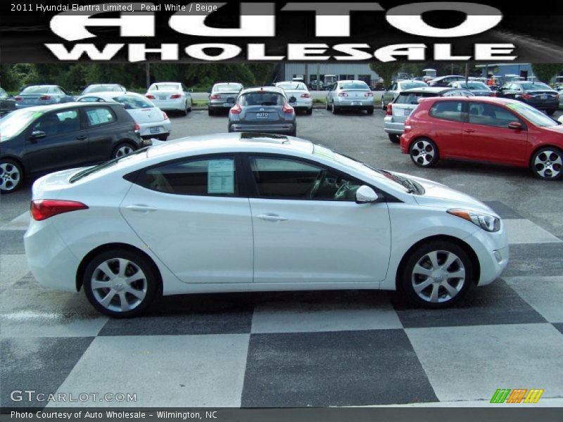Pearl White / Beige 2011 Hyundai Elantra Limited