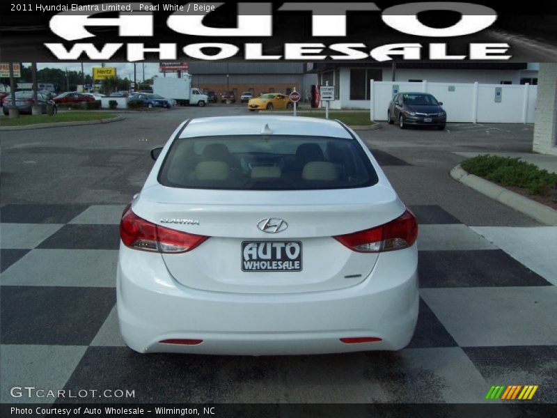Pearl White / Beige 2011 Hyundai Elantra Limited